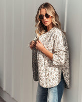Alder Cotton Pocketed Quilted Jacket - Cream